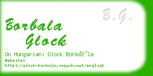 borbala glock business card